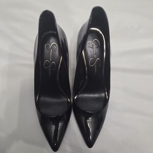 Jessica Simpson Glossy Black Heels